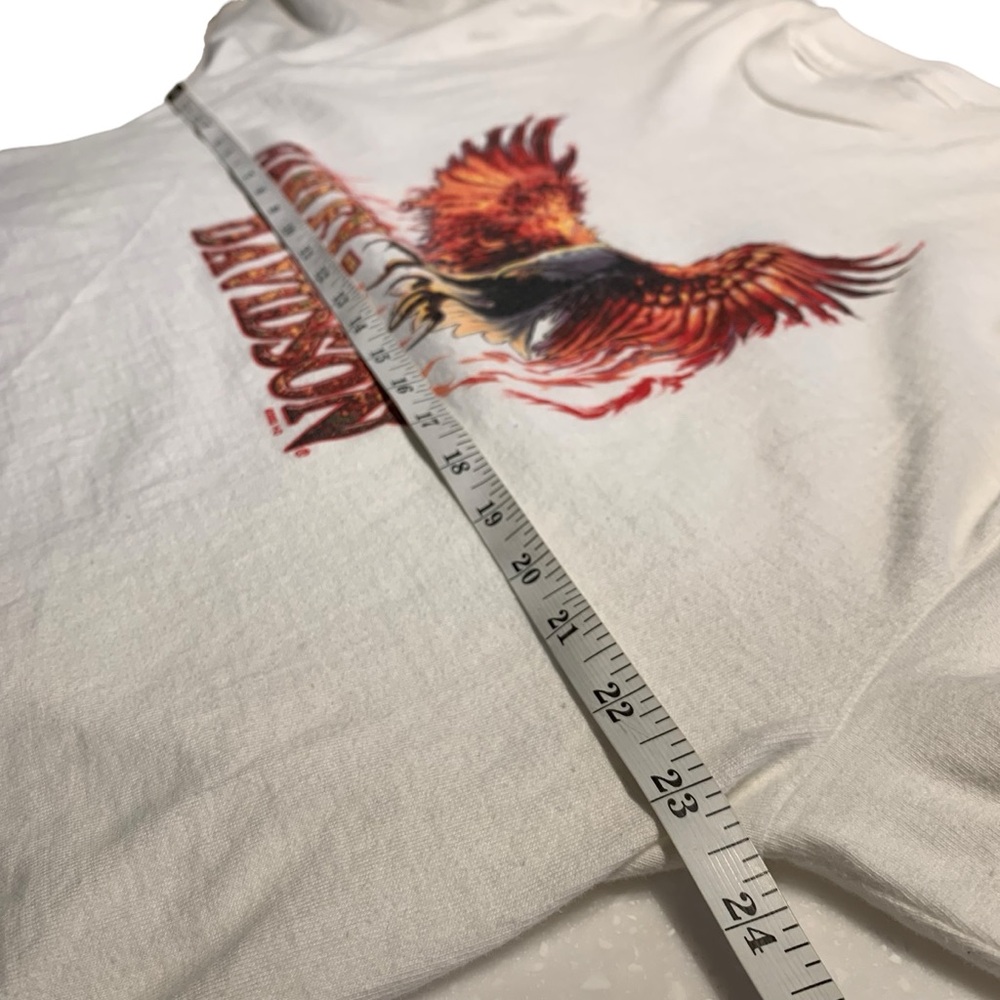 Vintage 2002 Harley Davidson Flaming Eagle Long Sleeve Tee Indy West L XL - Picture 7 of 11